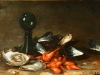 Eugene Parisy nature morte aux fruits de mer