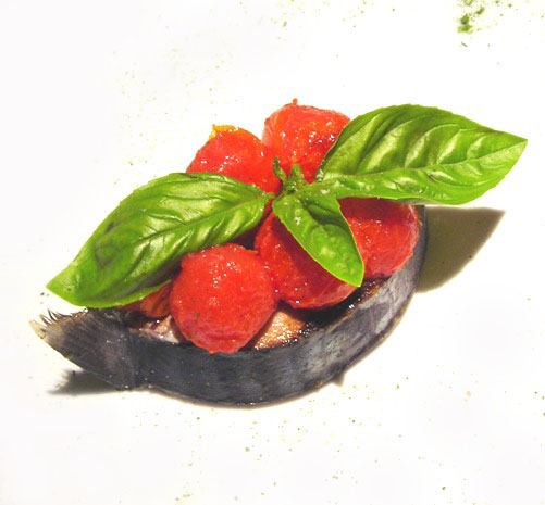 Garibaldi: palombo con pomodorini e basilico